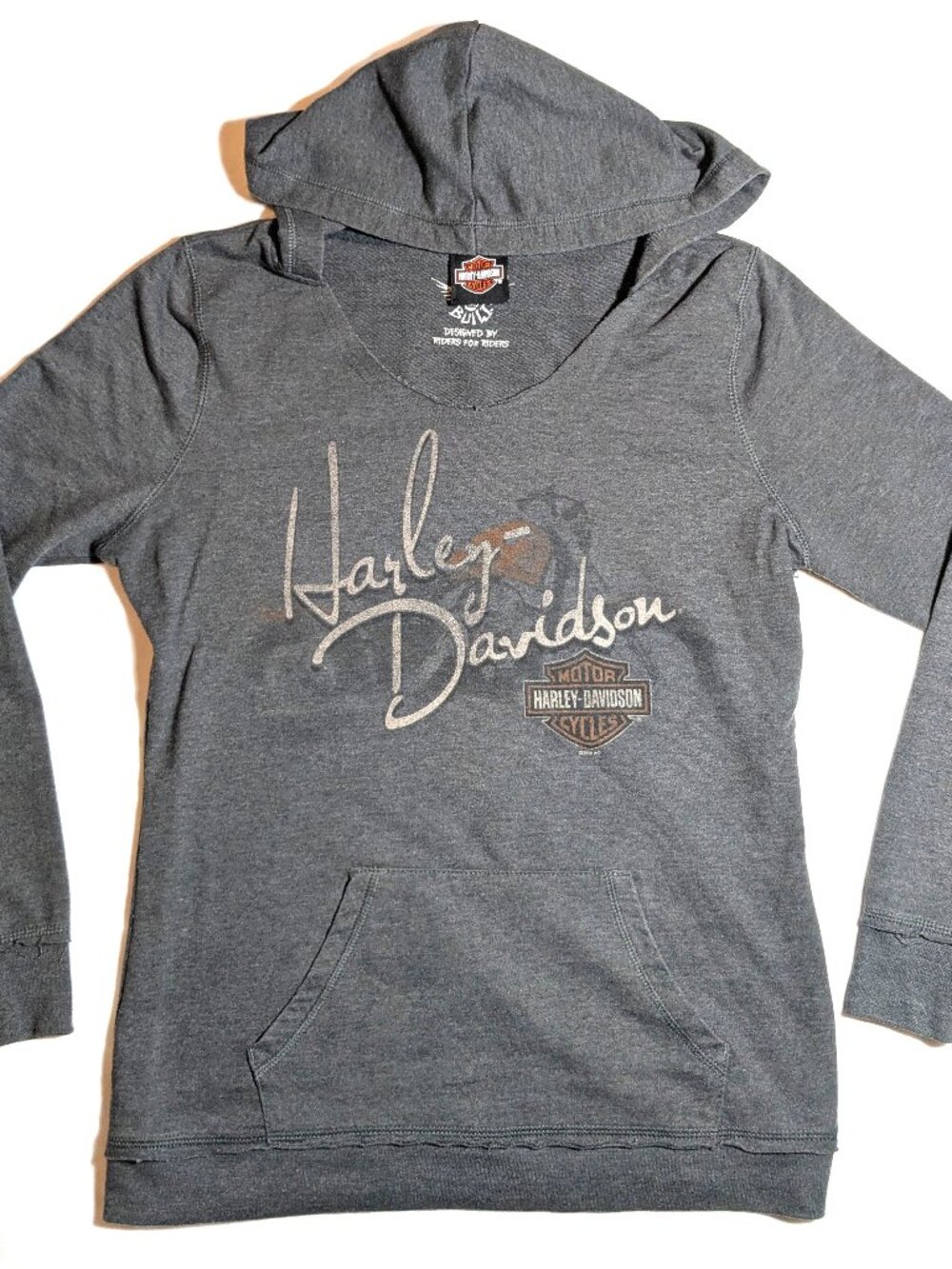 Women's Harley-Davidson Panama City Beach Long Sleeve, Swoop Collar Sweater, Med
